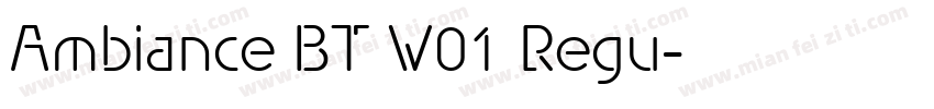 Ambiance BT W01 Regu字体转换